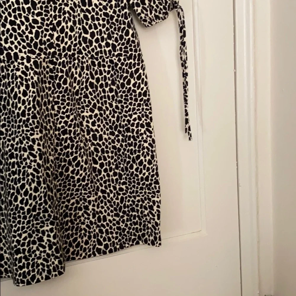 NWT TopShop animal print tie puff sleeve minidress